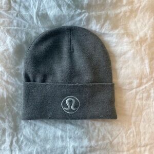 Lululemon Athletica Gray Knit Hat with Logo
